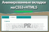 Анимированные вкладки на CSS3 и HTML5