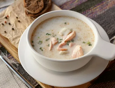 Рецепт супа из скандинавской кухни: форель со сливками